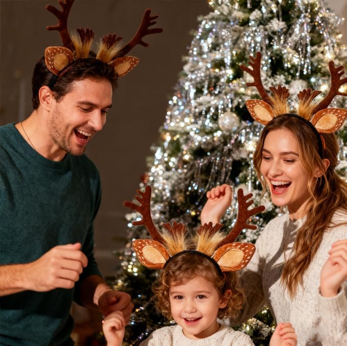 Condition photo showing New/Like New for Yinxiang Jie Reindeer Antlers Headbands for Adults Teens Christmas Headbands Halloween Costume Accessories