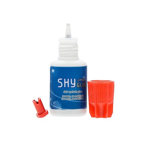 Miniatura 5 de Sky Glue KBS - Extensiones de pestañas de larga retención para 2 botellas, pegamento Sky S+ 0.2 onzas líquidas, color negro profesional, 1-2