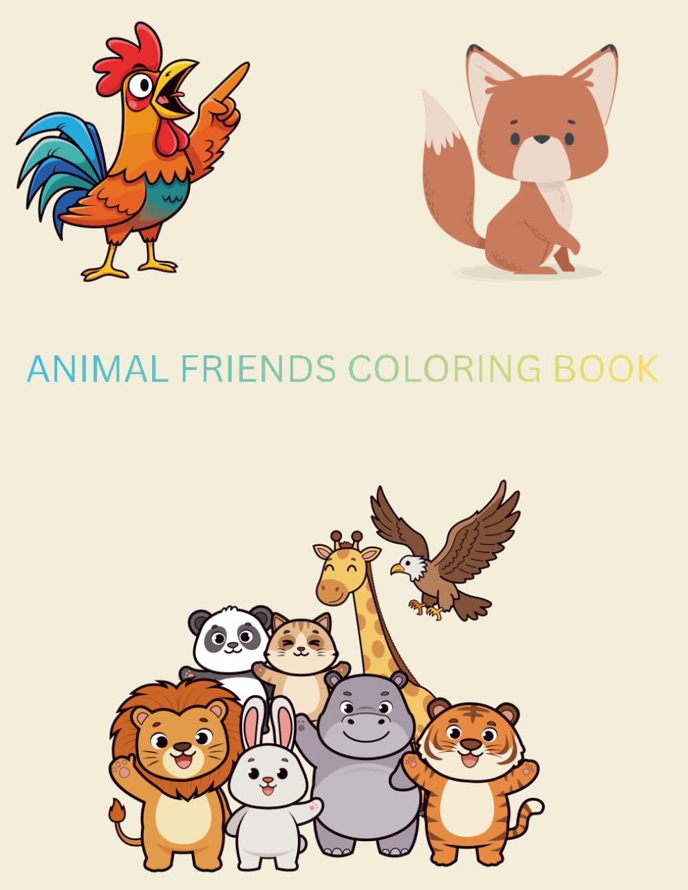 Animal Friends – My Big Coloring Book: 55 Adorable Animal Pages for Little Artists Ages 4+