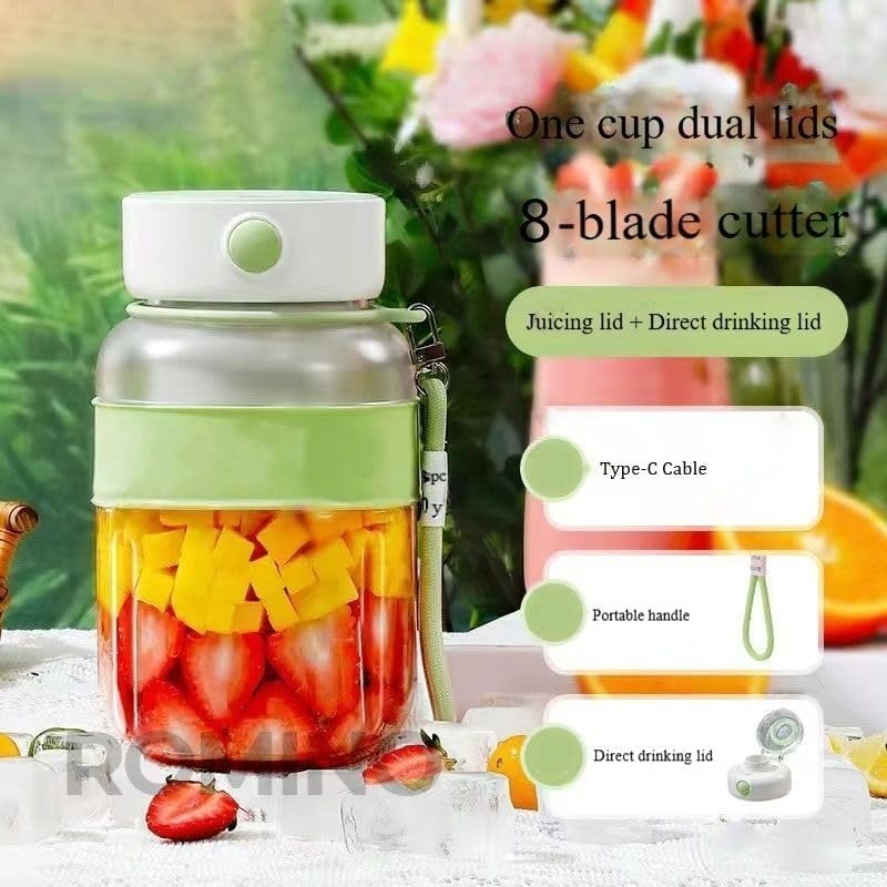 Image of Vankor USB Rechargeable Blenders for Smoothies and Juices, Juicer Mixer Grinder Mini Portable Juicer Blender, Portable Blender, Personal Size Mini Juice Mixer, Electric Fruit Juicer Machine