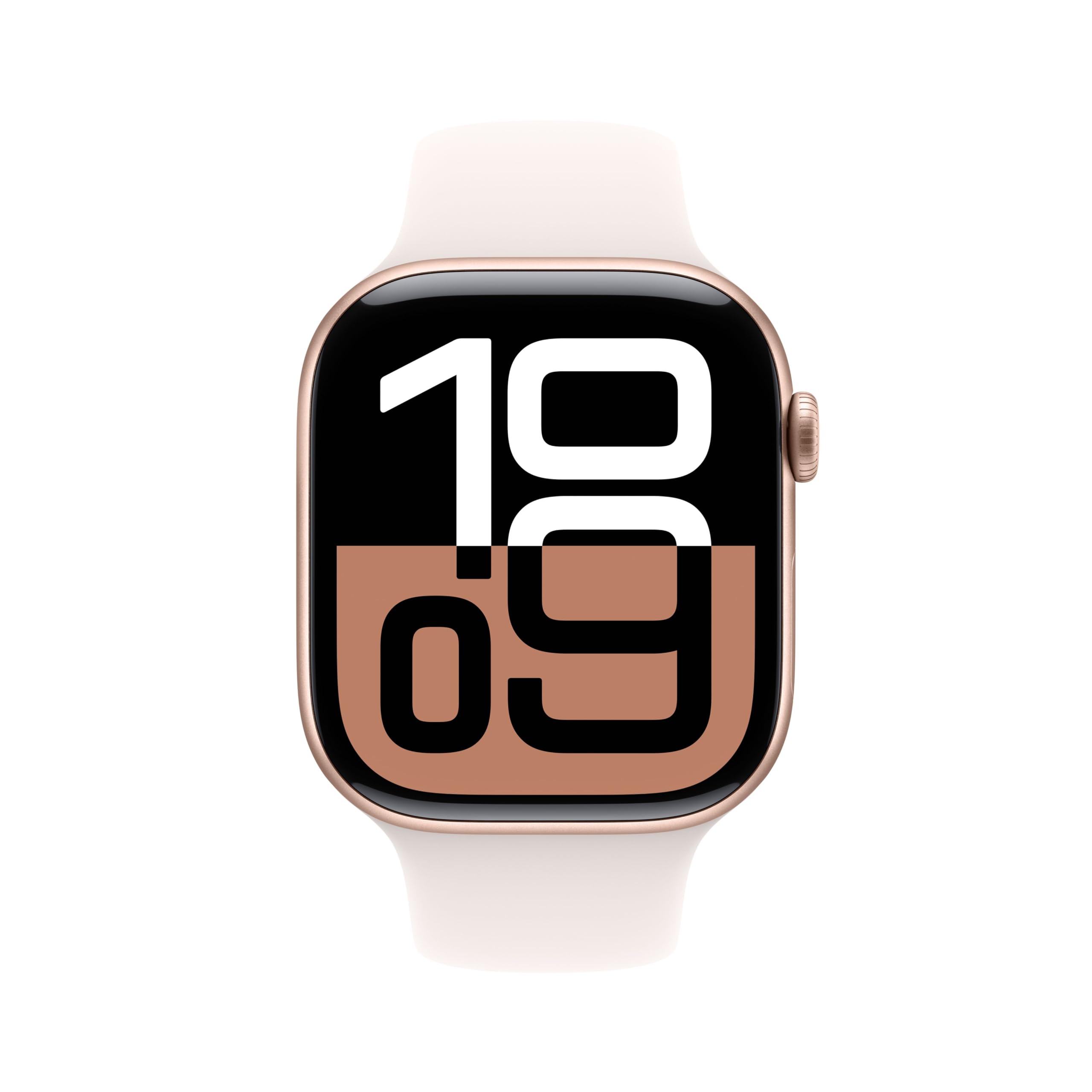 Apple Watch Series 10 GPS 46 mm Smartwatch con cassa in alluminio e cinturino Sport Loop Rosa fard - S/M. Fitness tracker, app ECG, display Retina always-on, Carbon Neutral