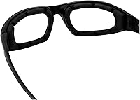 Vista 5 de Epoch Eyewear Gafas de sol fotocrómicas acolchadas para motocicleta, montura negra, con lente transparente a súper oscura