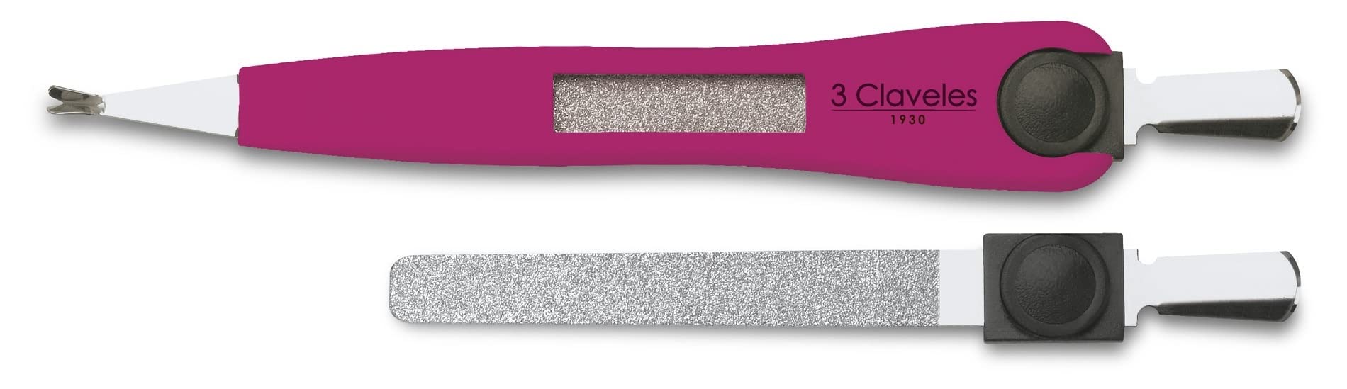 3 Claveles Corta Cutículas Con Lima Inoxidable De 12.5 Cm, Clásico, 2 Unidad