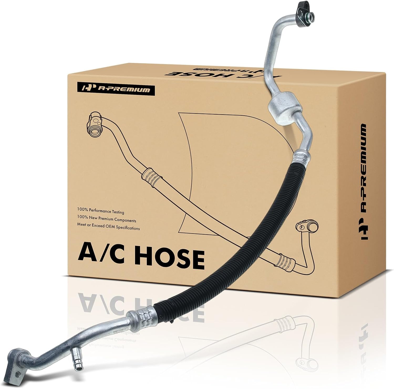 A-Premium A/C Suction Hose Assembly Compatible with Ford F-150 2017-2020, Expedition 2018-2021 & Lincoln Navigator 2017-2021, 3.5L, Turbocharged, Turbocharged, Compressor to Evap