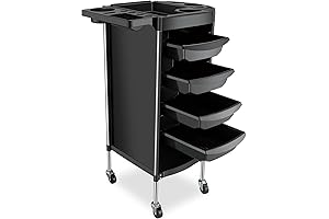 Noverlife Hair Salon Storage Tool Cart: 6-Layer Space-Saving Solution for Salon Professionals
