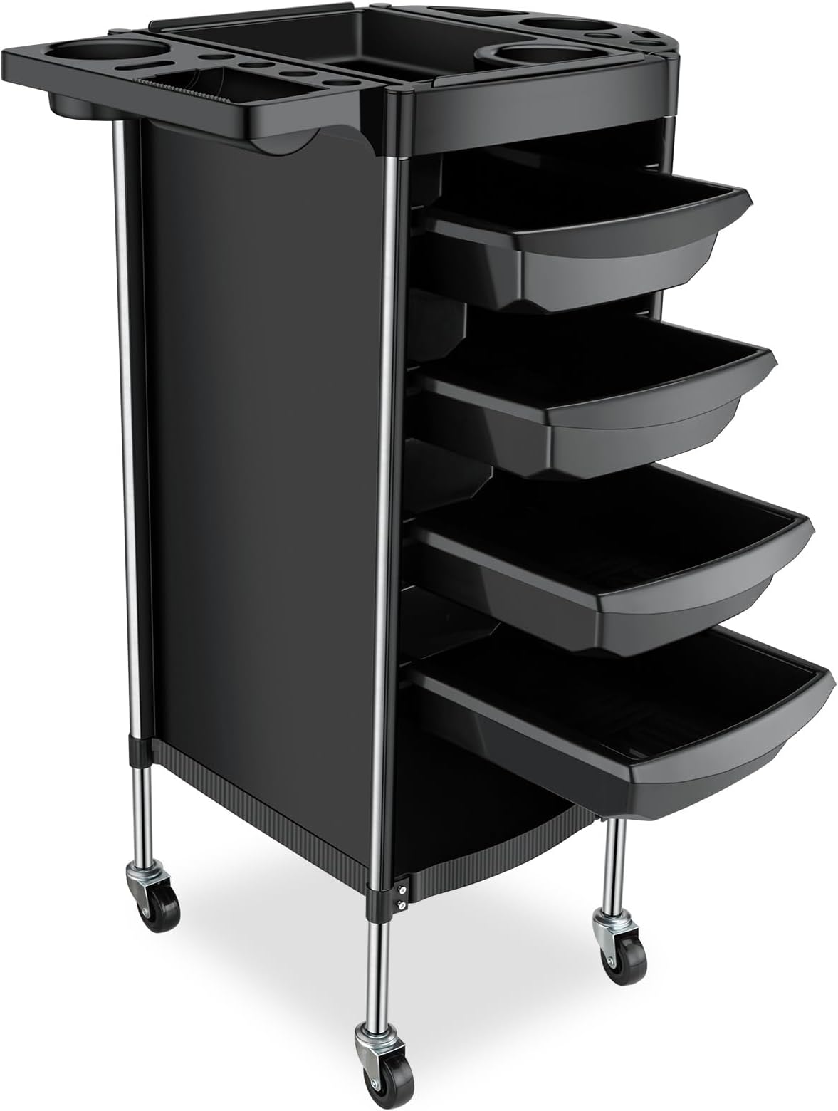 Hair Salon Storage Tool Cart, 6-Layer Salon Cart with Wheels, Space Saving Barber Station Trolley, Rolling Carts for Hair Stylist Barber Storage Trolly for Hairdressing Beauty SPA Tattoo