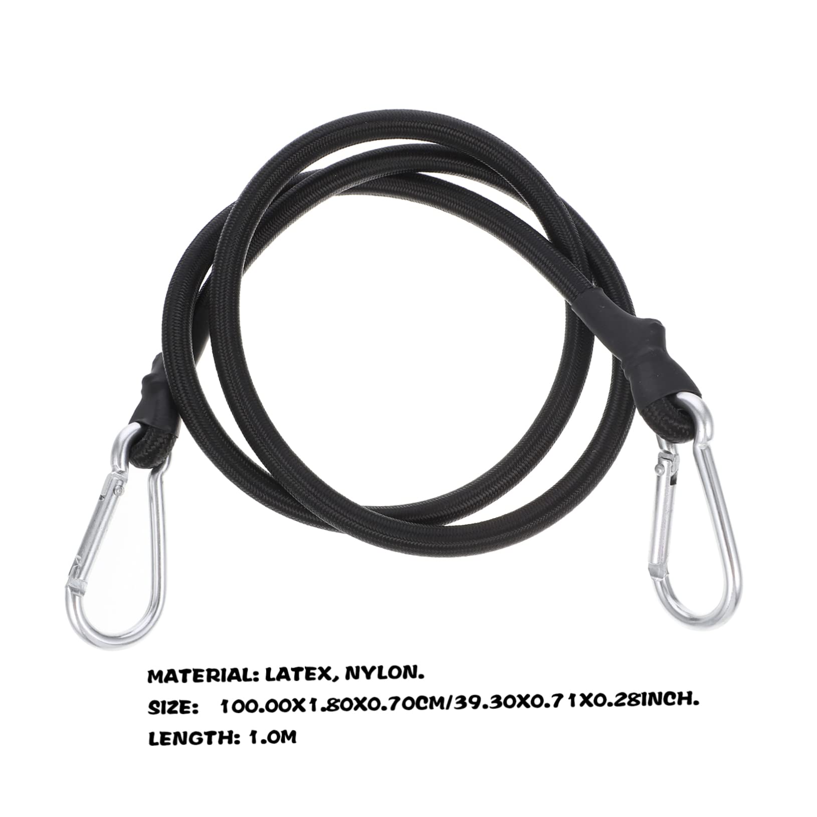 6pezzi Corda Elastica Nera Resistente con Ganci per Bagagli da Bici Cinghie Elastiche con Ganci Utili e Pratiche per Fissare Merci