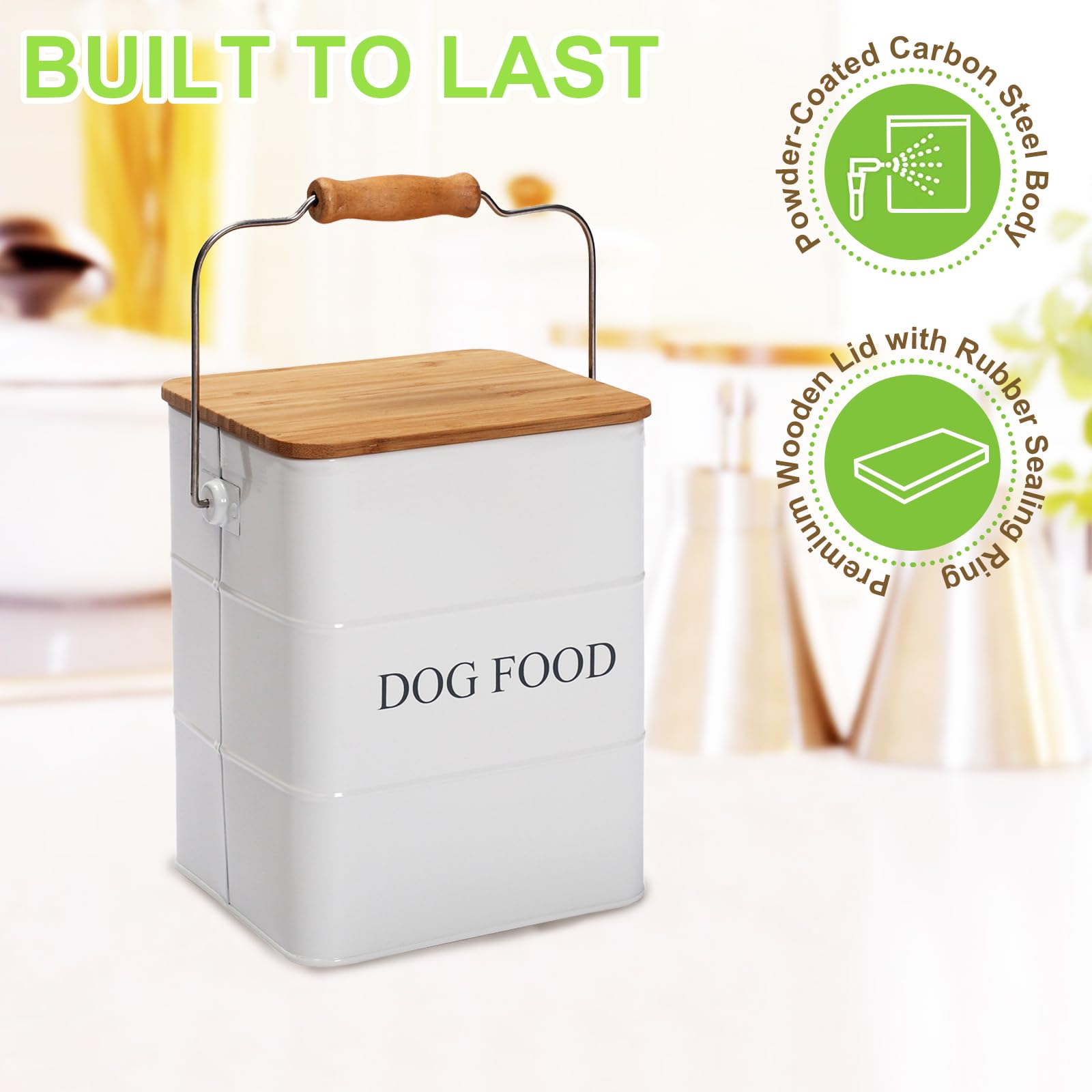 Boîte à Friandises Chien - 3 Pots Hermétiques - Rangement Croquettes Et Snacks - Design Mignon - 30x11,5x10 Cm