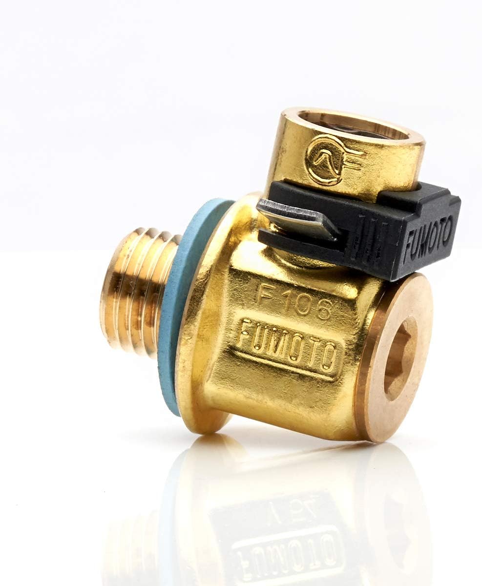 F-139 with LC-10 F-Series Large Body FUMOTO® Valve with LC-10 Lever Clip for M12-1.5