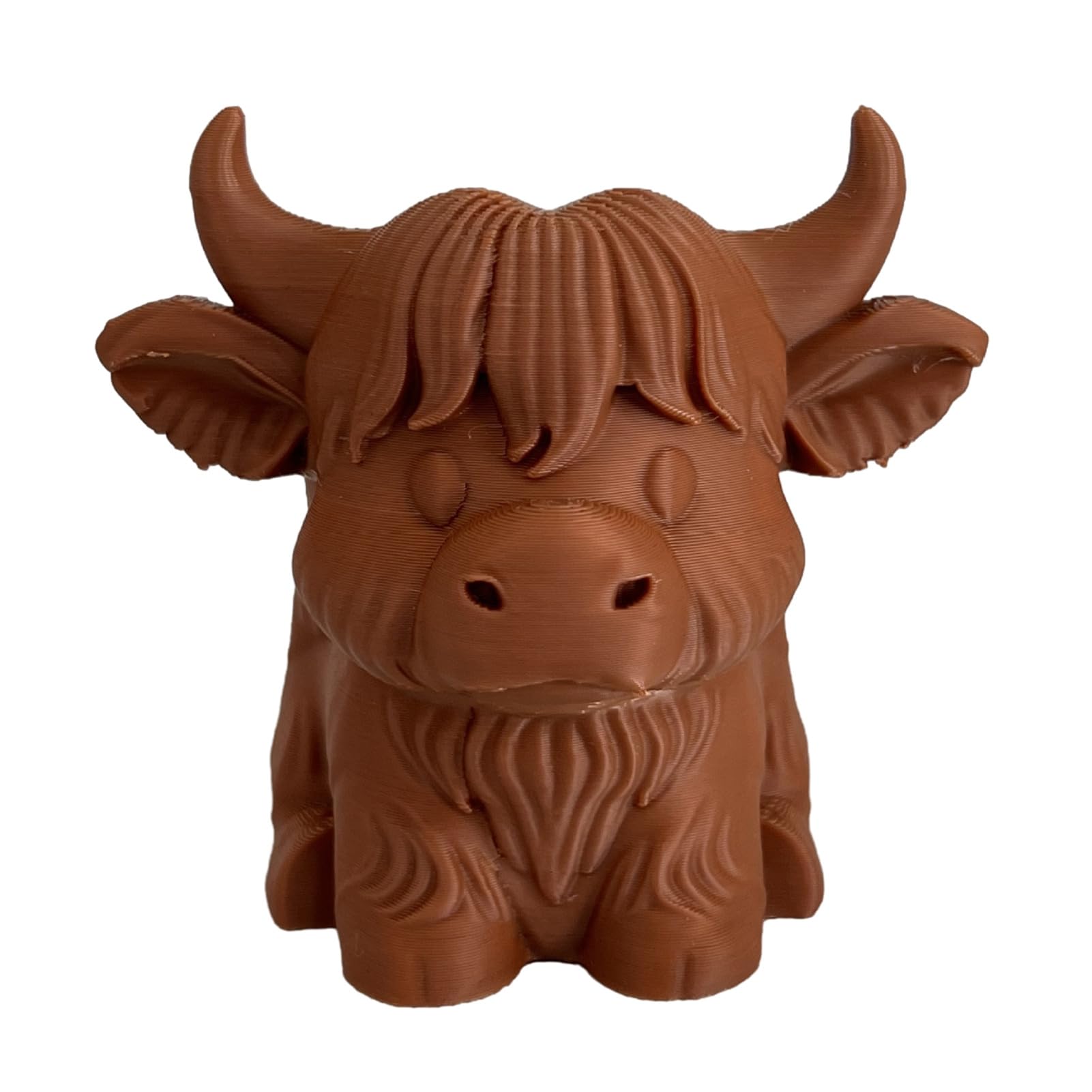 Glifora Highland Cow Pen Holder - Makeup Brush Organiser, Plastic Desktop Decor, Cute Desk Accessory for Pens, Scissors and Office Supplies