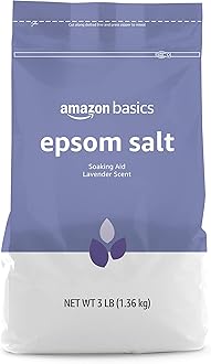 Amazon Basics Epsom Salt Soaking Aid, Lavender Scented, 3 Pound, 1-Pack (Previously Solimo)