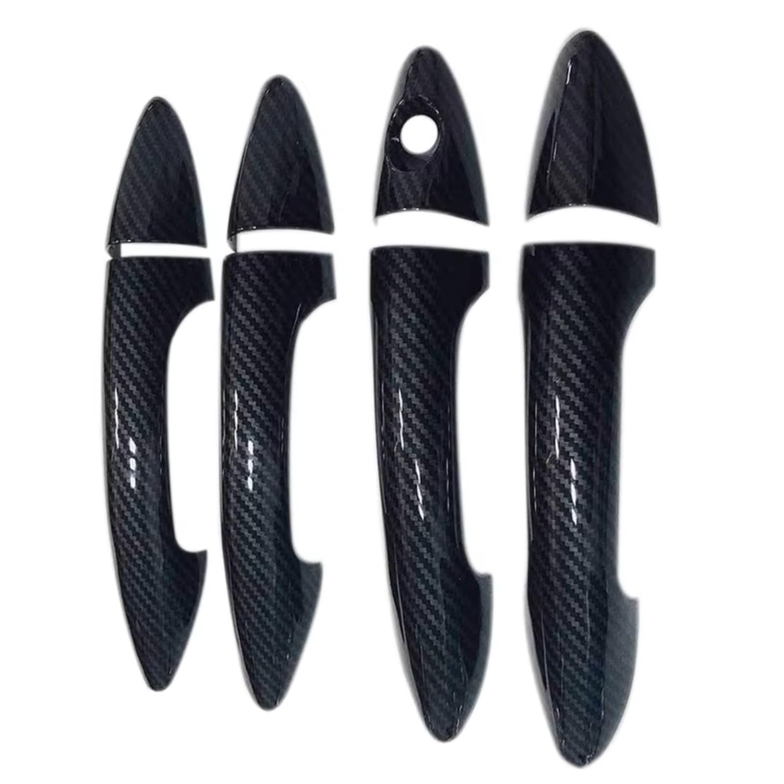 JJRFVBGT Door Handle Trim Compatible with Hyundai for Solaris 2011 2012 2013 2014 2015 2016 ABS Carbon Fiber Accessories Exterior Door Handle Housing