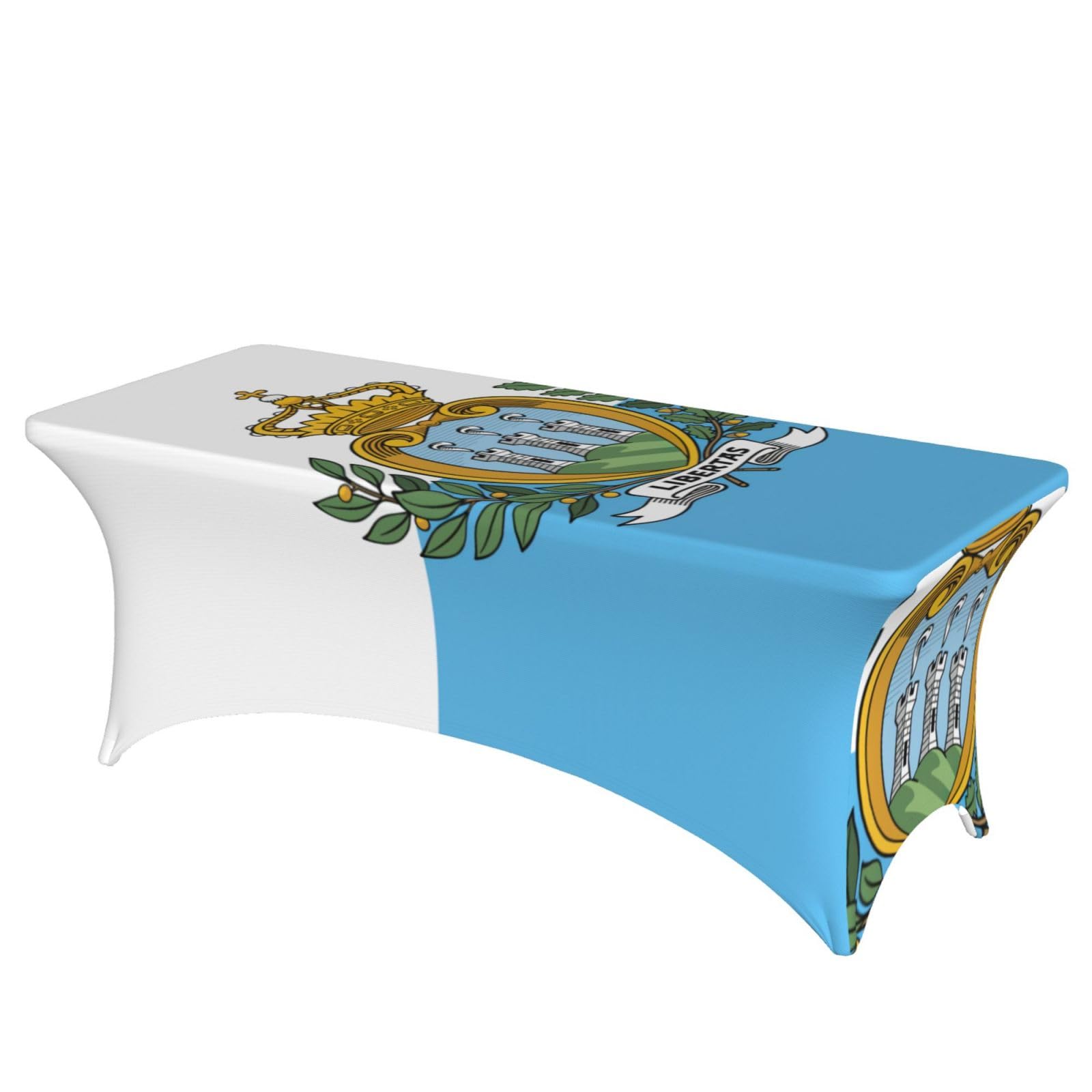 Nappe de table Saint-Marin élasthanne 1,8 m lavable sans repassage pour fête