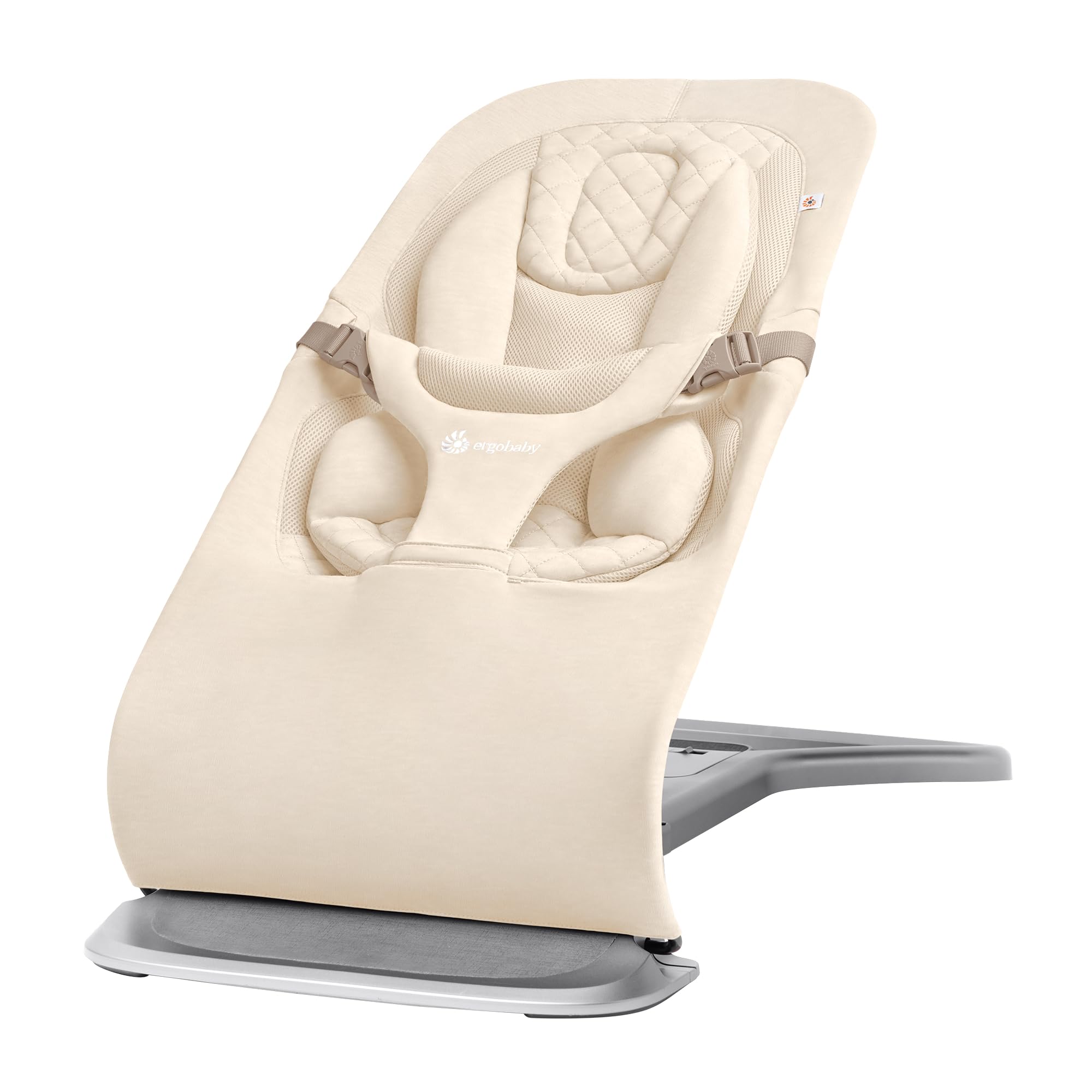 Ergobaby Evolve 3-in-1 Bouncer Seat for Babies and Toddlers 5.5-25lbs - Multi Position Baby Rocker Seat with Adjustable Heights, Secure Harness,