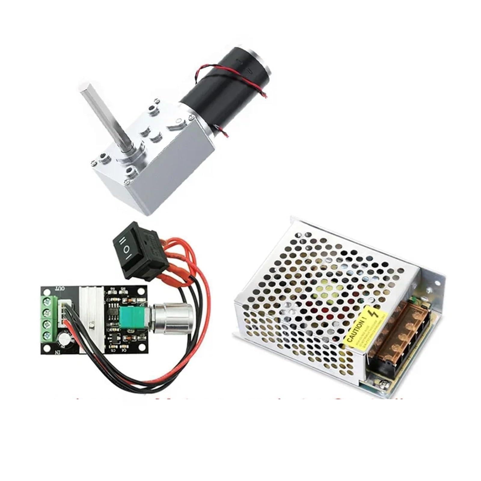 Moteur de réduction worm gear 24V pour automatisation de portail