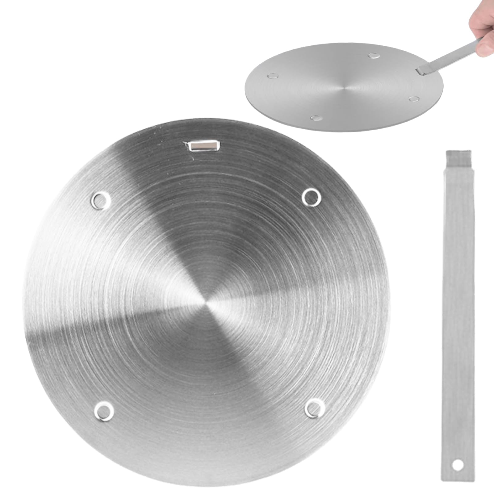 Universal Induction Adapter Plate 24cm Diameter Induction Adapter with Removable Handle Stainless Steel Heat Diffuser Induction Heat Converter Induction Adapter