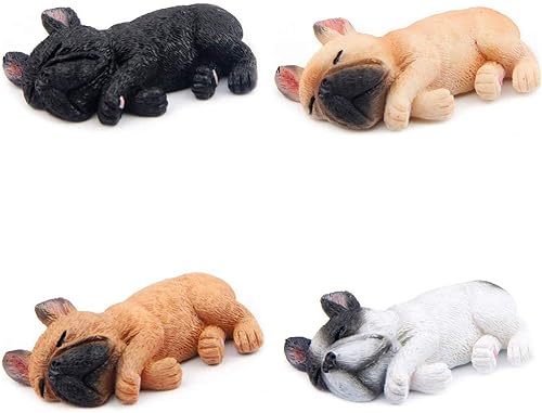 Miniatura 8 de MonLiya - Juego de 4 imanes para nevera 3D diseño de bulldog francés con texto en inglés Face Down Sleep