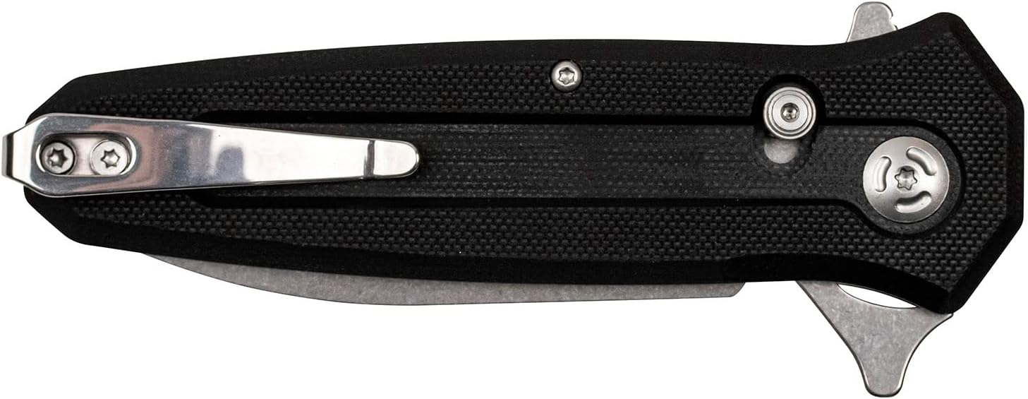 Elite Tactical - Manual Folding Knife w/D.L.M. - INCOG - Spear Point Blade, D2 Steel, Ball Bearing Pivot, S.S.D. Single Stage Deployment, G10 Handle w/Reversible Pocket Clip, EDC, ET-FDR017