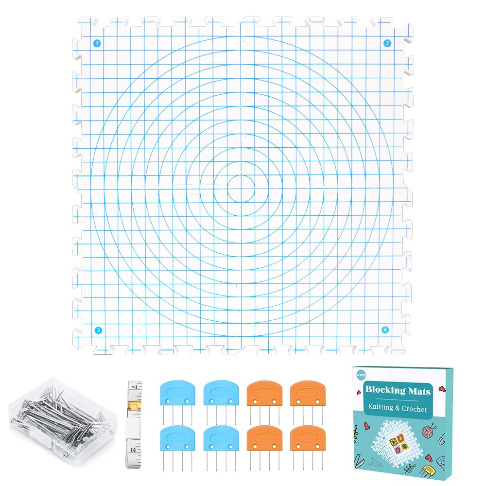 Tapis de blocage pour tricot Yarniss avec grilles de mesure - Planches extra épaisses