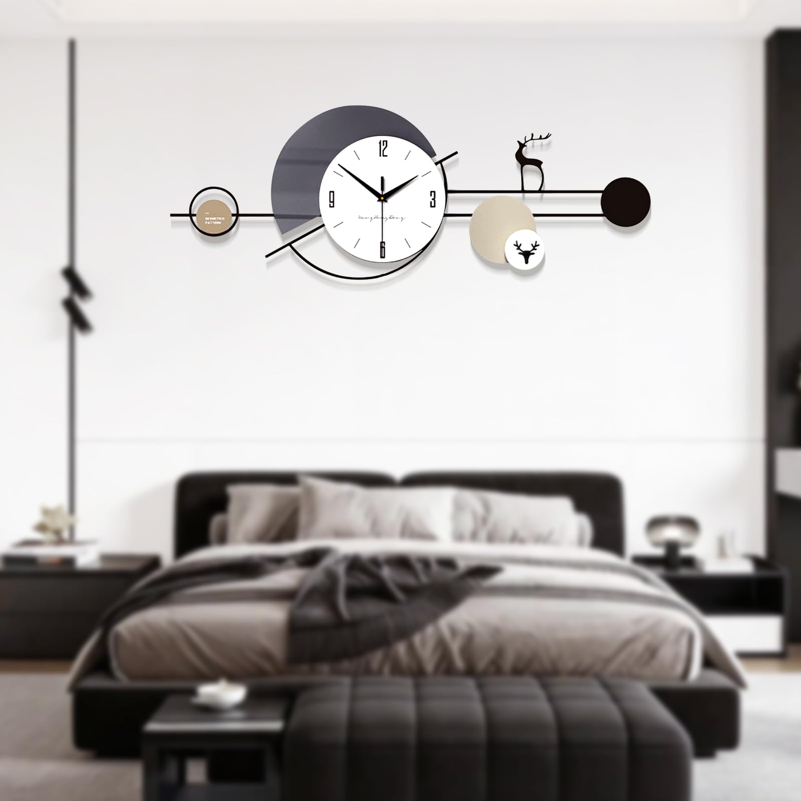 Relojes de Pared Modernos, Reloj De Pared Grande Silencioso Creativo, Decoración de Pared para Escuela, Sala de Estar, Cocina, Oficina