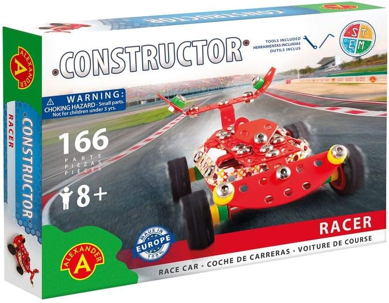 StemKids Constructor- Racer Model Building Set, 111 Pieces Ages 8+, 100% Compatible All Major Brands, Educational STEM Learning Sets Kids