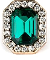 Vista 1 de Botones de costura de diamantes de imitación verde esmeralda 20 piezas - 12X10mm, 1/2