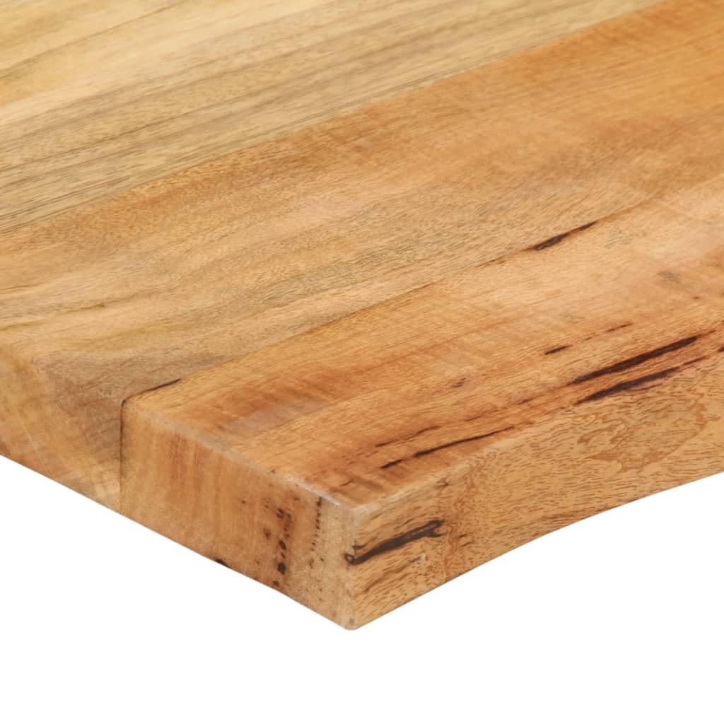 vidaXL Tablero de Mesa Borde Natural Madera Maciza Mango 100x60x2,5 cm, Superficie de Mesa