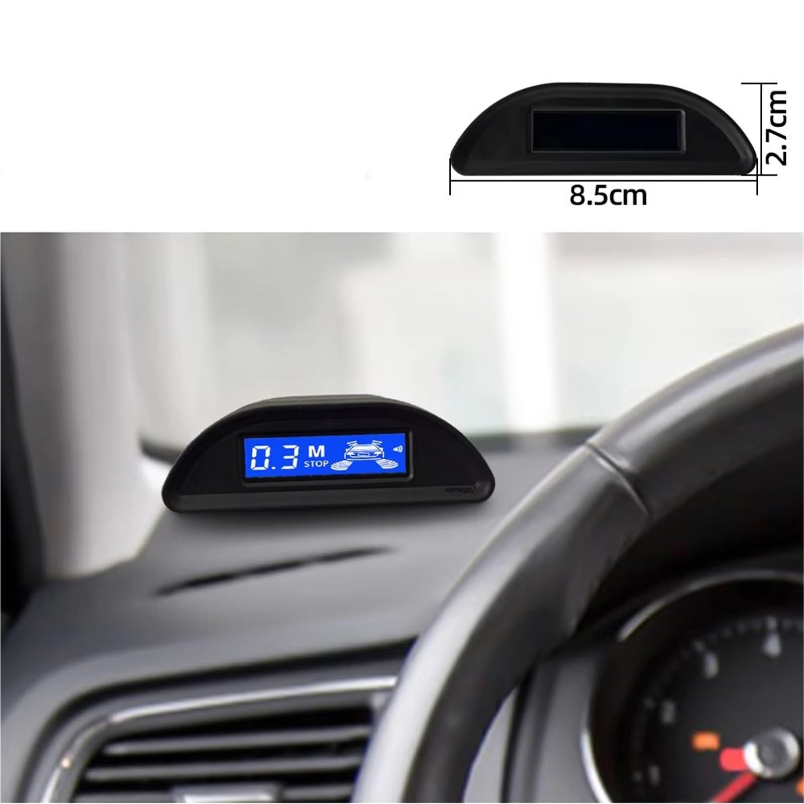 Parking Alerta Kit De Sensor Aparcamiento Coche Monitorización Radar Marcha Atrás Con Retroiluminación Pantalla LCD Parktronic Automática 4 Sensores Inducción 12 V