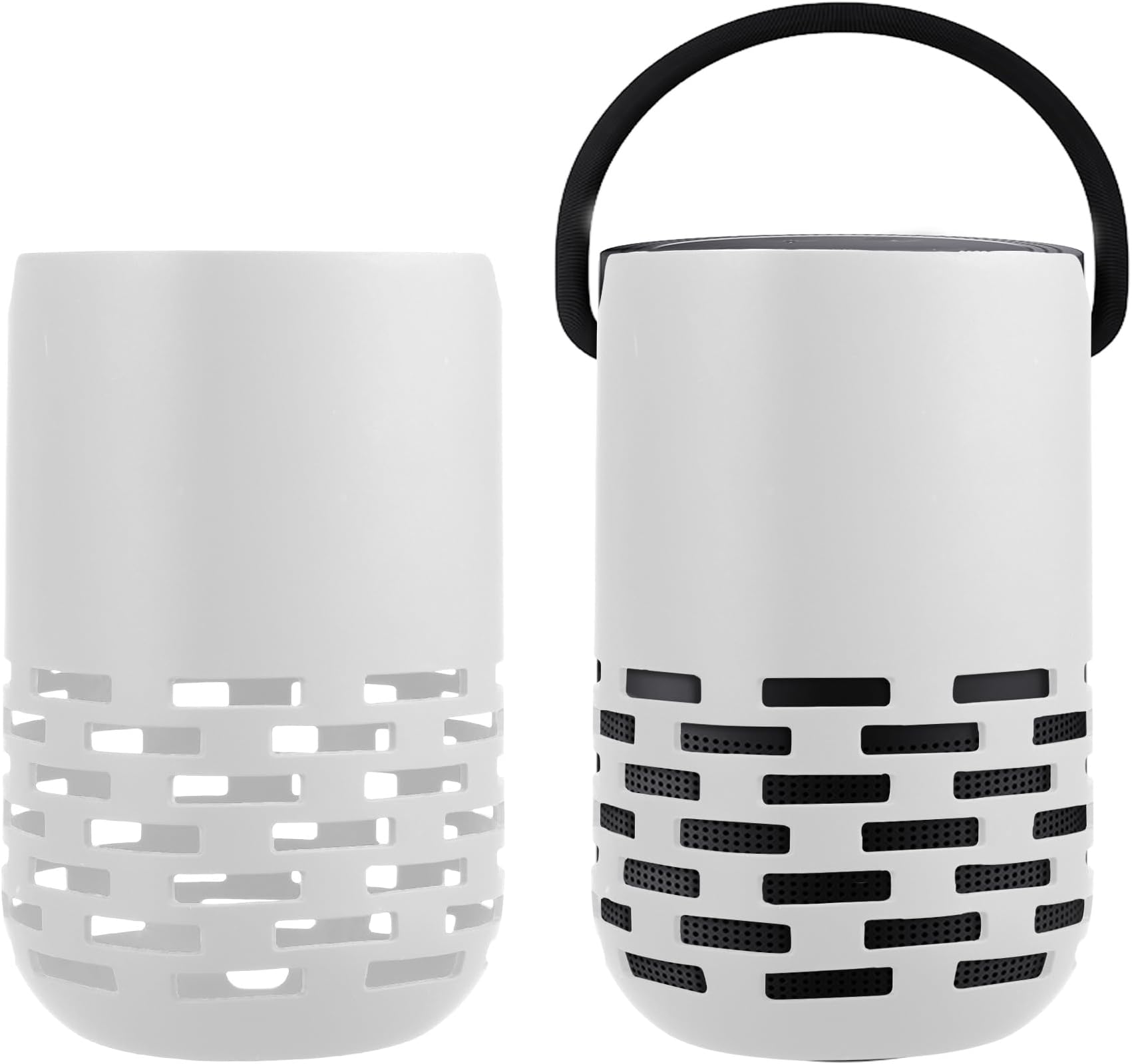 kwmobile Silicone Case Compatible with Bose Portable Home Speaker - Case Protective Mini Speaker Cover - White