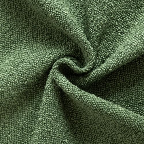Image of Foindtower Set of 2, Decorative Textured Boucle Throw Pillow Covers Accent Solid Pillow Cases Neutral Soft Cozy Couch Cushion Case for Chair Sofa Bedroom Living Room Home Decor 24x24 Inch Forest Green