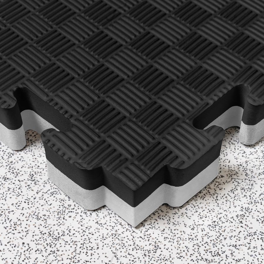 FORZA 1m² Reversible All-Purpose Foam Mat [20mm/40mm] | High-Density EVA Interlocking Flooring for Martial Arts, Gyms and Home Use​ (Pack of 1, 40mm)