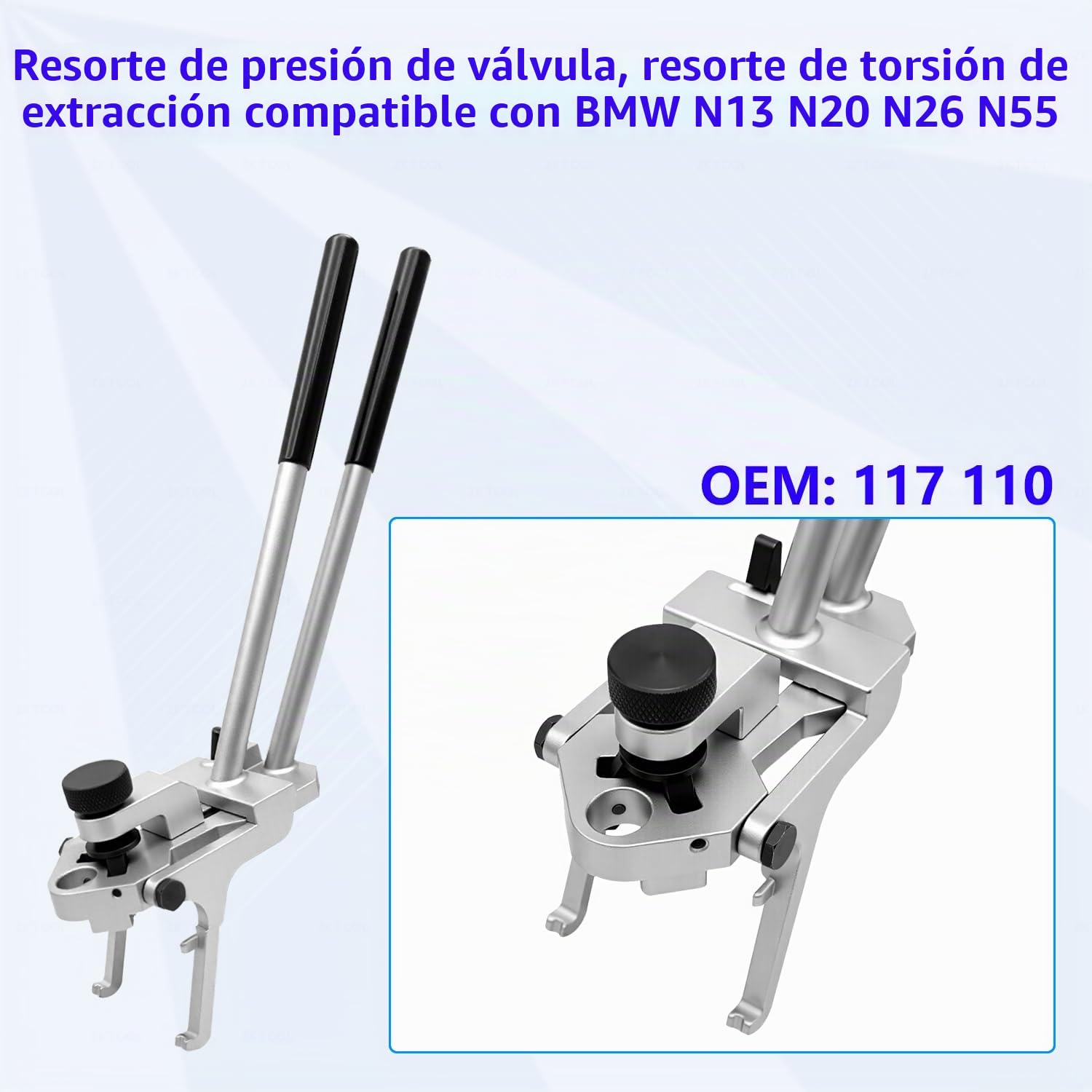 ZKTOOL 1033 Herramienta de Instalación y Extracción de Resortes de Presión de Válvulas, Adecuado para BMW N13 N20 N26 N51 N52 N53 N54 N55, Desmontaje del Resorte de Presión de Torsión de Válvulas