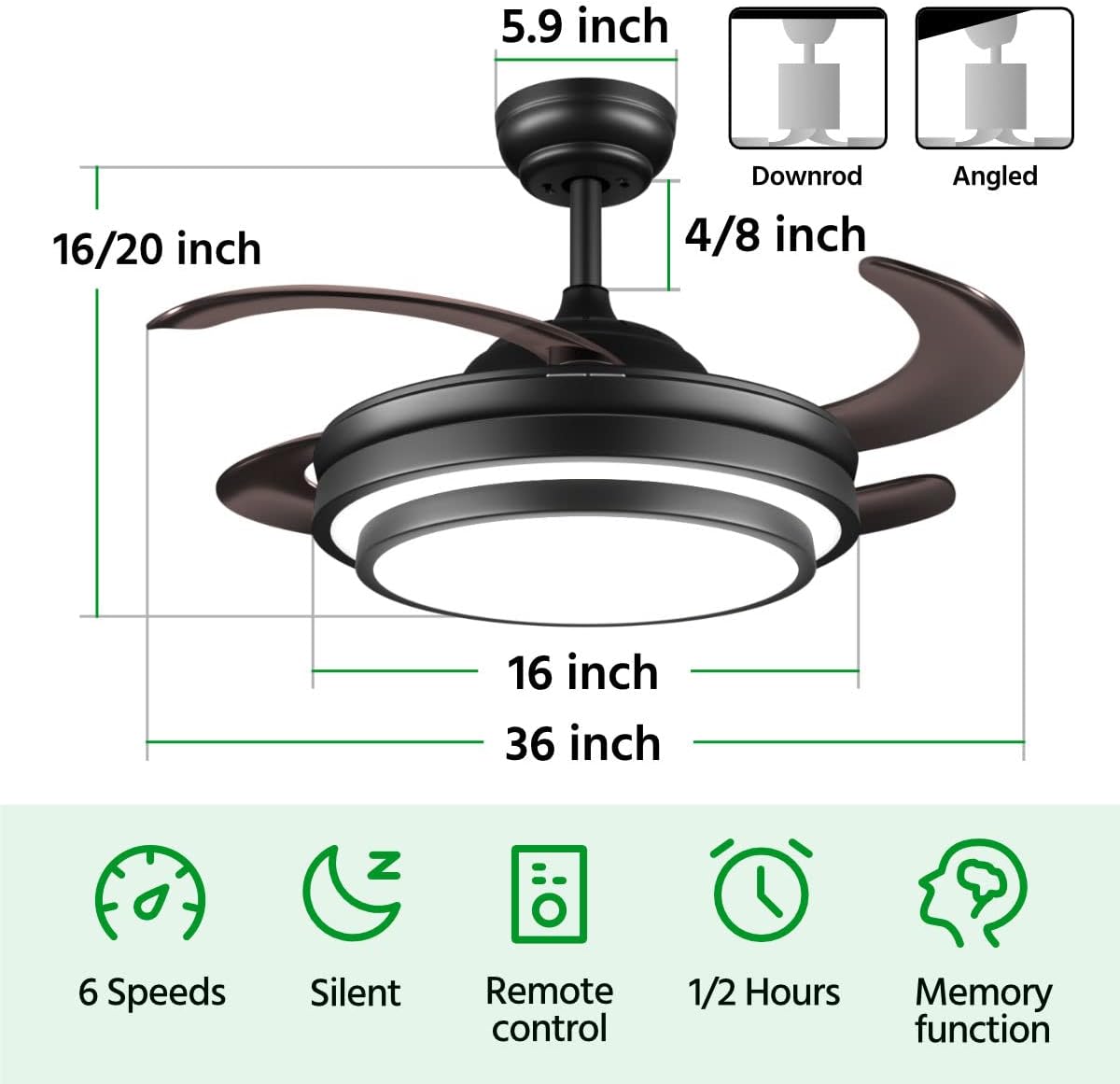 One-Day Sale: Up to 80% Off 36Inch Retractable Ceiling Fan with Lights and Remote Control Dimmable Chandelier Ceiling Fan with Retractable Blades Invisible Fandelier Ceiling Fan 6-Speed Timing Silent Motor for LivingRoom Bedroom Best Cyber Monday 🔥 36Inch Retractable Ceiling Fan with Lights and Remote Control Dimmable Chandelier Ceiling Fan with Retractable Blades Invisible Fandelier Ceiling Fan 6-Speed Timing Silent Motor for LivingRoom Bedroom