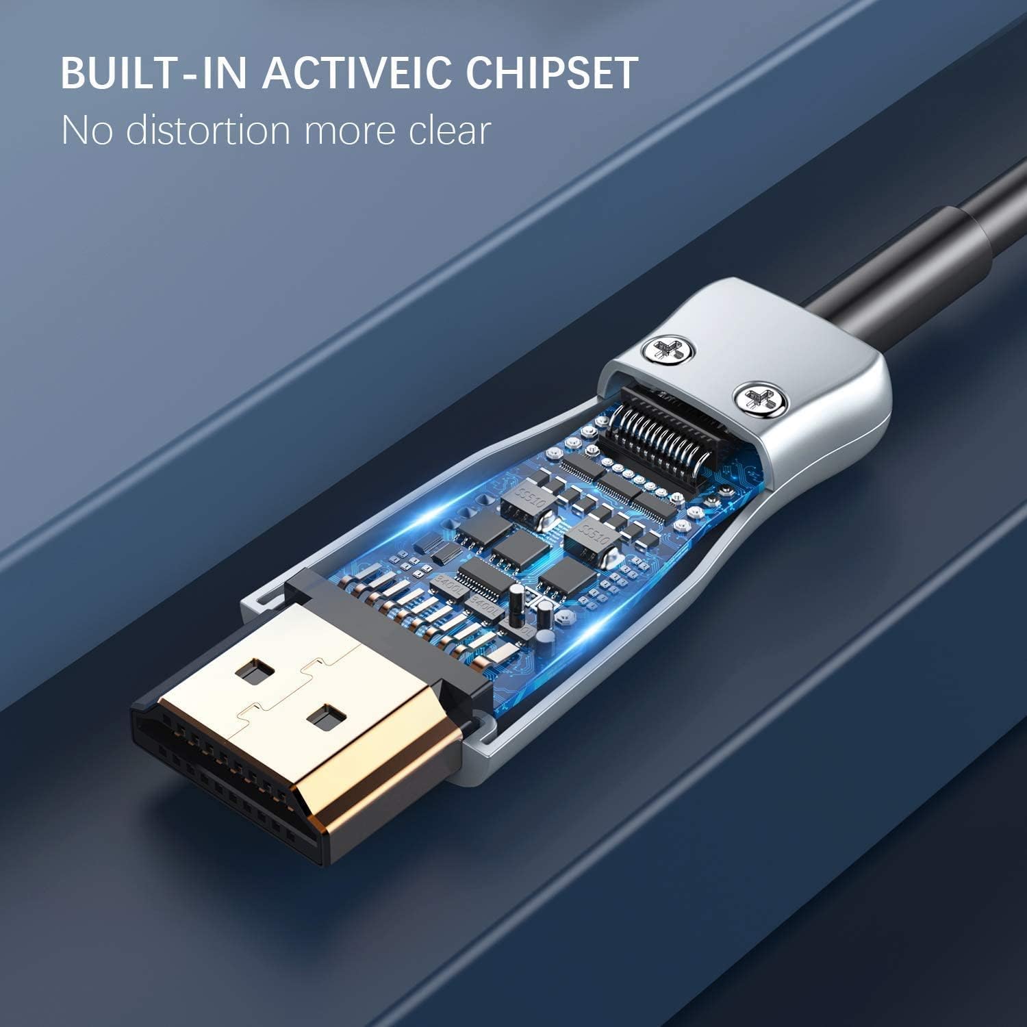 Câble HDMI haute vitesse de 45,2 m, amplificateur de signal intégré prenant en charge la 3D et le canal de retour audio Full HD, CNE618999