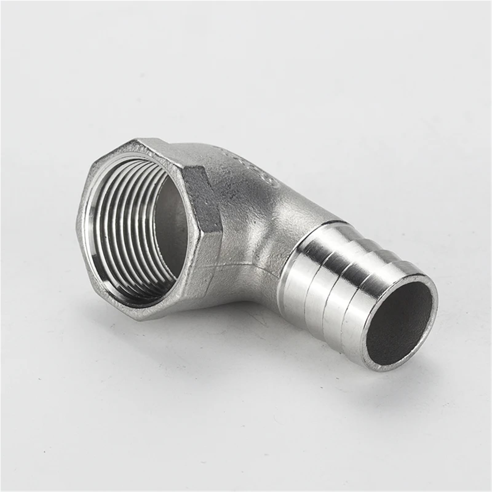 304 acciaio inox femmina filo gomito angolo retto tubo acqua tubo in pelle accessorio giunto 1/4 1/2 (6 8 10 12 15 20 mm) (10MM_3/8 ")