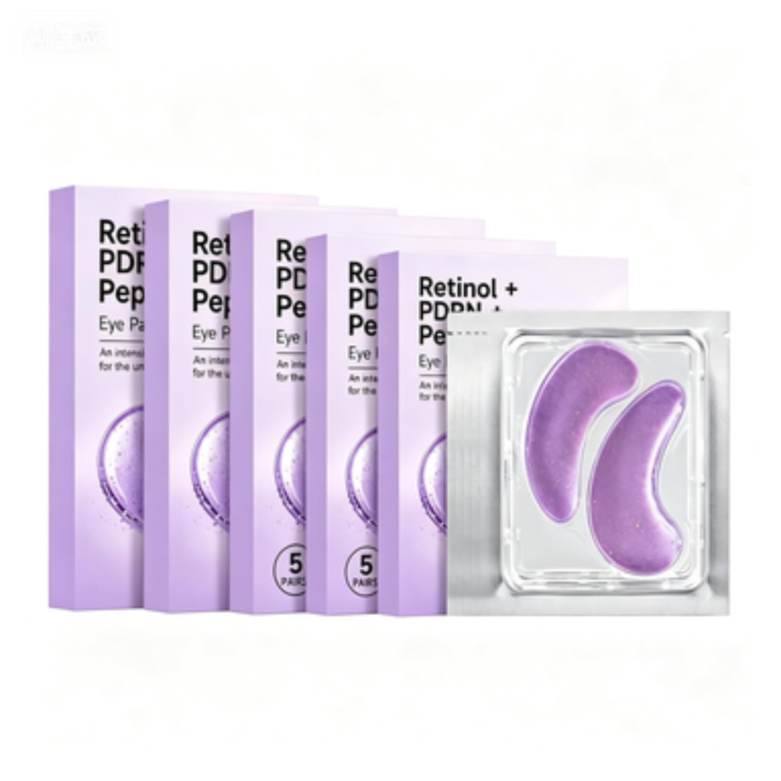 Collagen Peptide Eye Parches, Anti Wrinkle & Smile Line Parches for Face, Under Eye Mask for Fine Lines & Eye Bags Skin Care (5 Count)