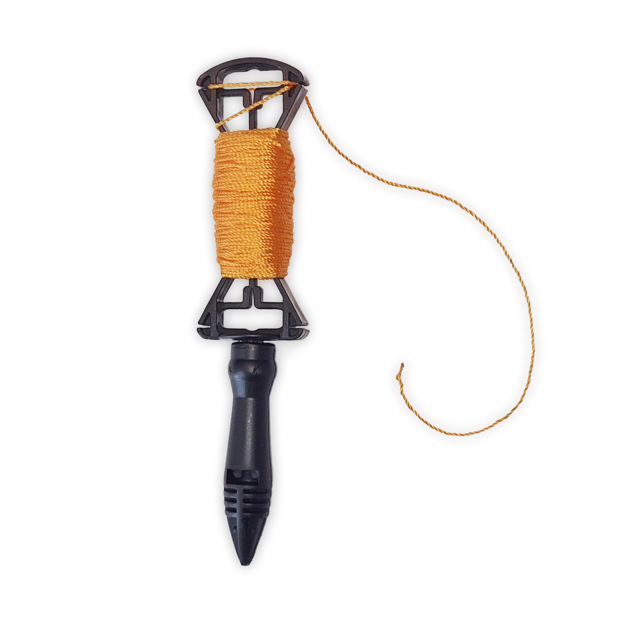 30M Builders Line - Masonary String Line, Orange Brick Line String on Rotating Spool, Yellow - Image 2