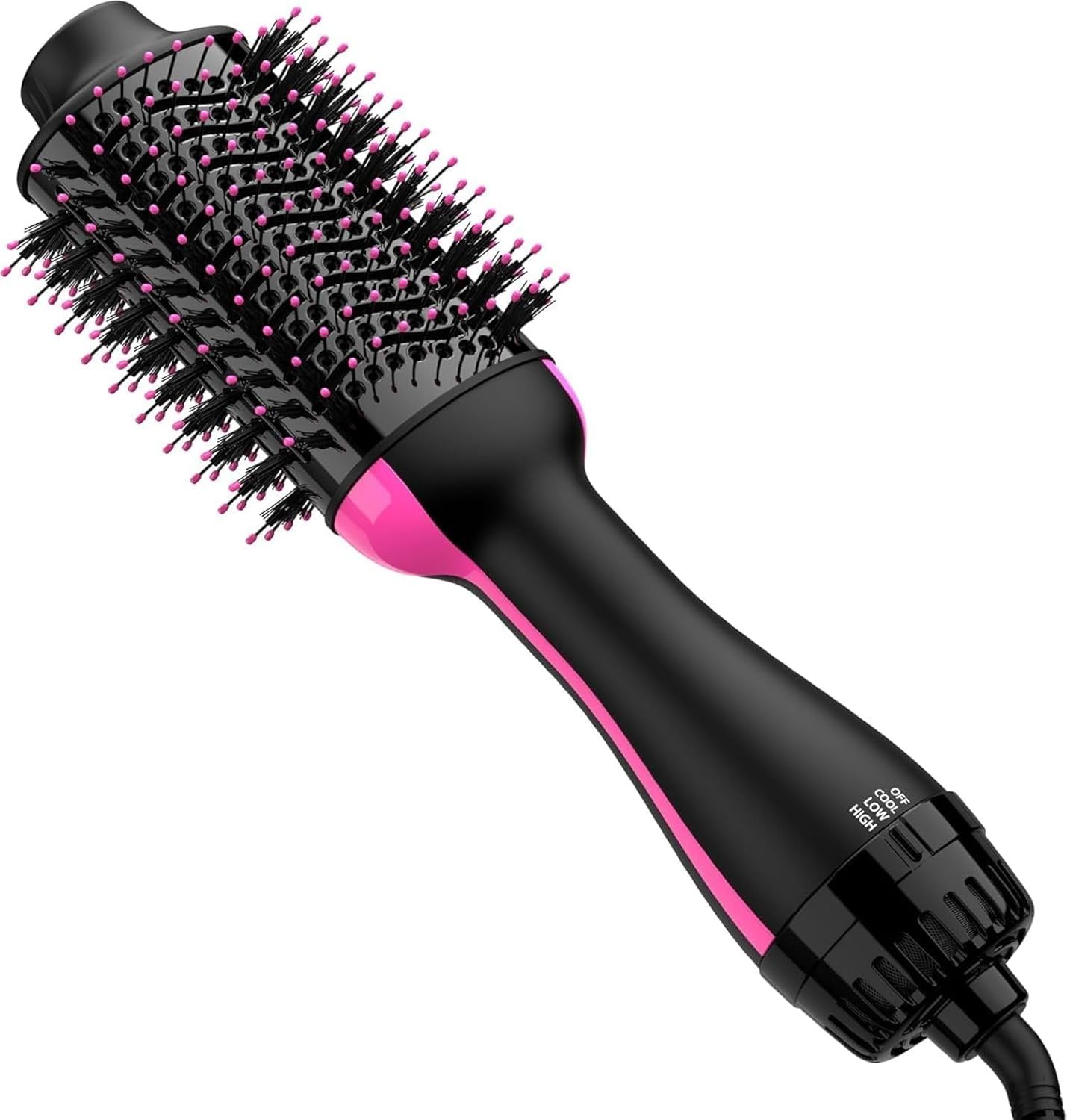 4-in-1 Hair Dryer Brush, Blow Dryer & Styler Volumizer with Negative Ion Anti-Frizz, Ceramic Titanium Barrel, Hot Air Hair