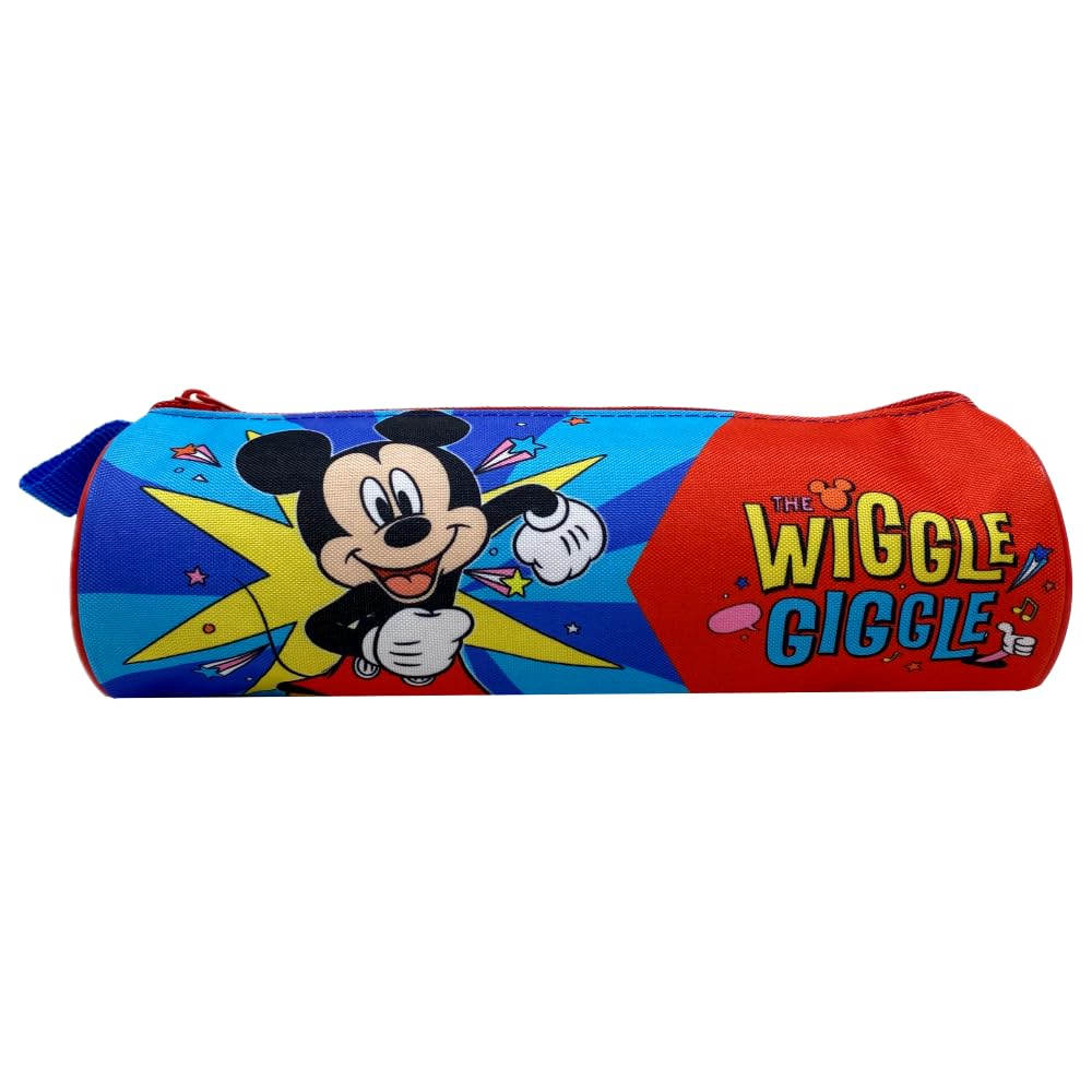 CARTOON Tombolino Round School Pencil Case School Stationery Organizer Pen Holder Pencil Case Colours, blue, 22 x 8 x 8 cm, Mickey (2) - Image 3