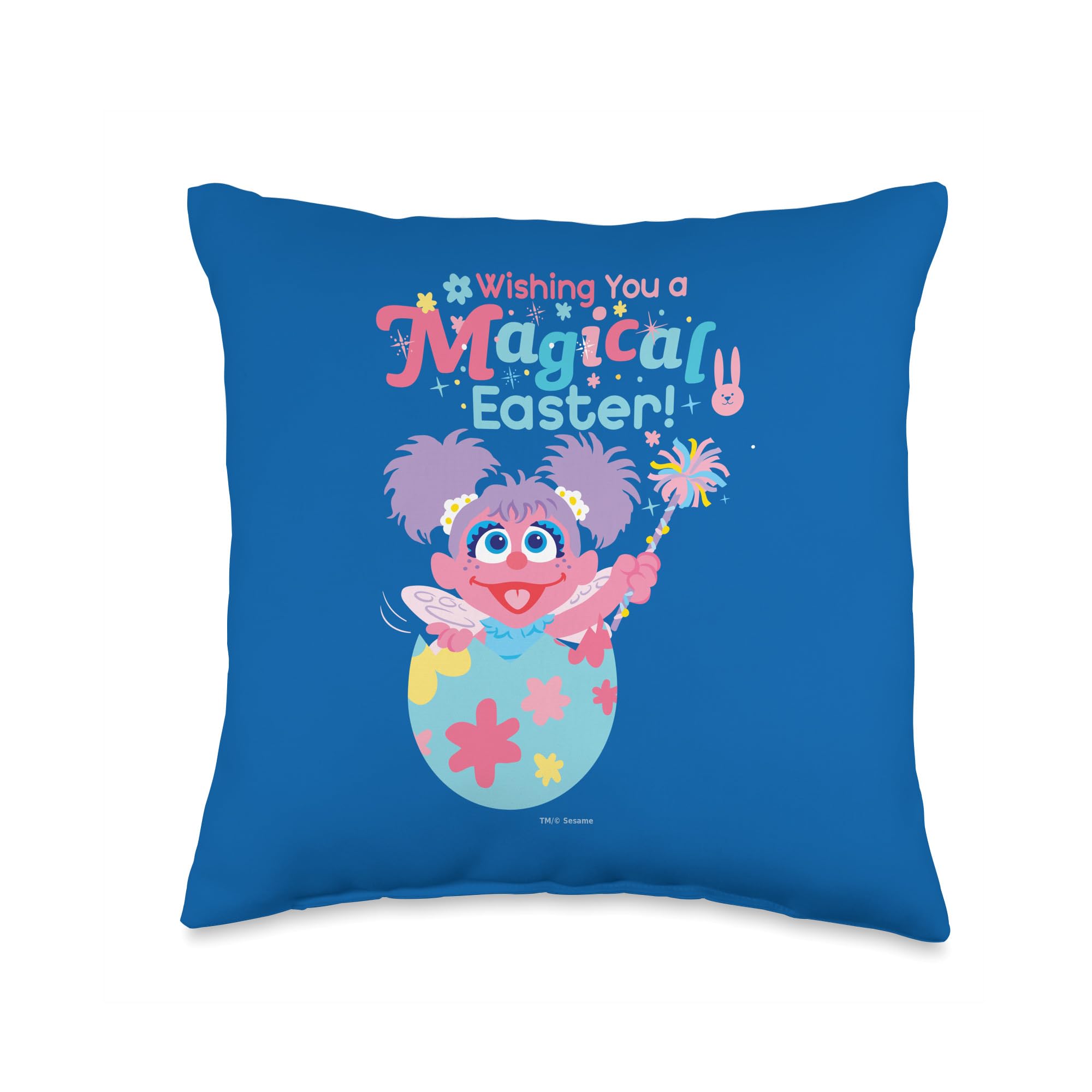 Coussin de Pâques Abby Sesame Street 16x16 pour décorer le canapé du salon en période de fêtes