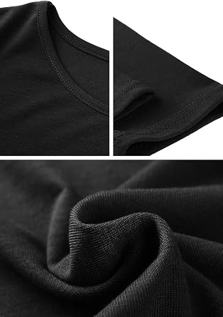 OMZIN Women's Long Sleeve Crewneck Casual Loose Swing Dress Plus Size 2XS-4XL