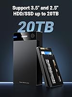 Vista 2 de UGREEN Caja de Disco Duro Externo para SSD HDD SATA de 3.5 2.5 Pulgadas USB 3.0 a SATA III Caja de Disco Duro con Adaptador de Corriente UASP 12V