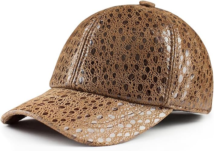 Women Men Hat Elder Warm Leather Cap Father Suede Beret Printing Baseball Hat