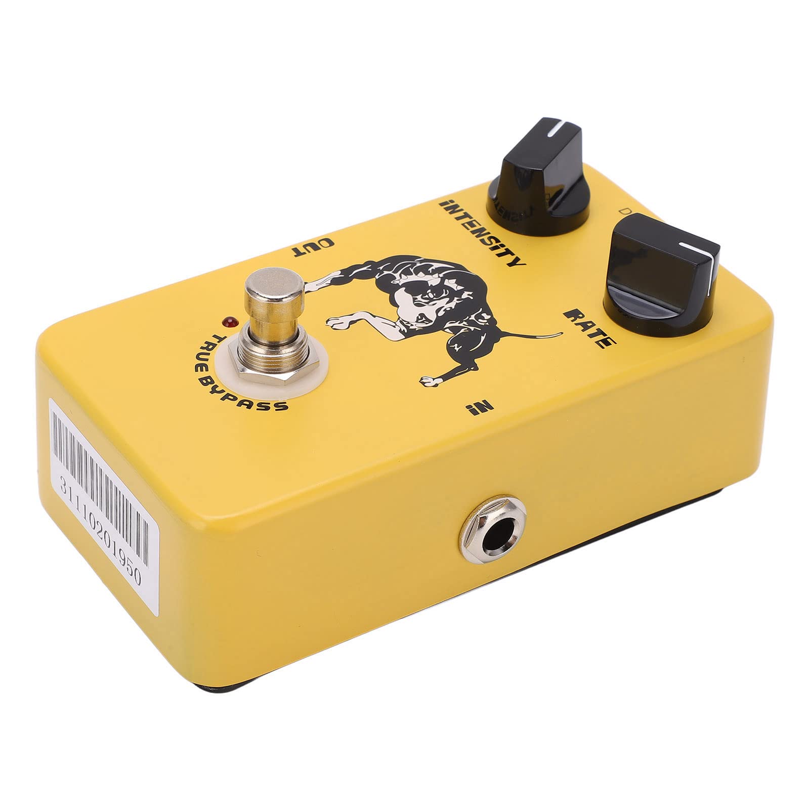 CHICIRIS Pedal de Efectos de Guitarra, Efecto Trémolo de Metal con Bypass Verdadero, Perillas de Tasa de Intensidad 1Hz-20Hz, Ideal para Guitarristas Eléctricos