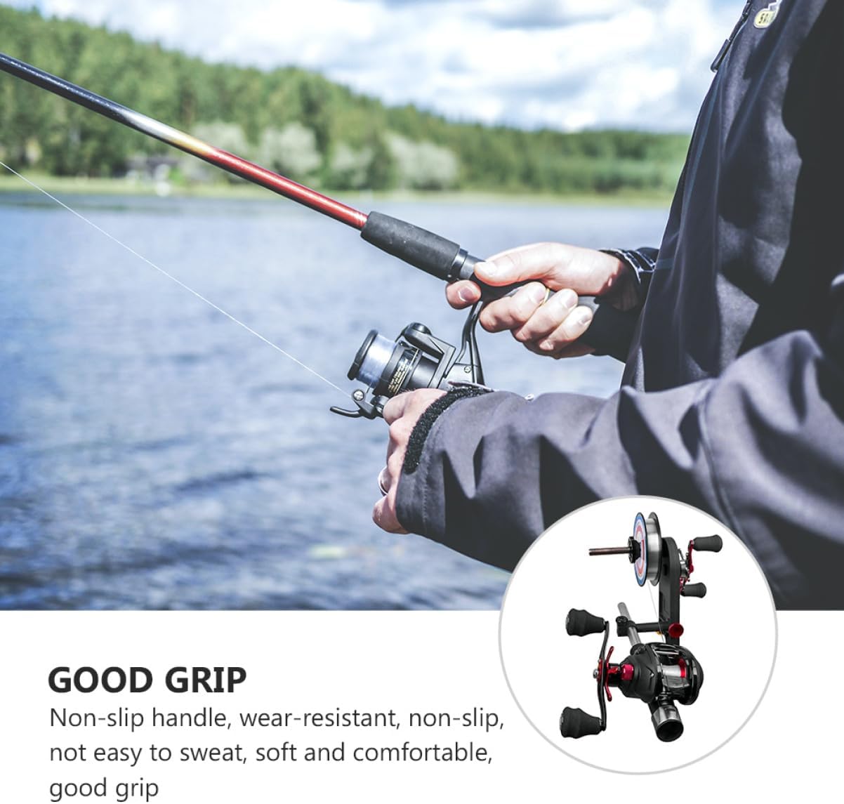 Fishing Reel Line Winder Portable Easy to Use 5-45mm Adjustment Fishing Spooling Station Metal Venting Button