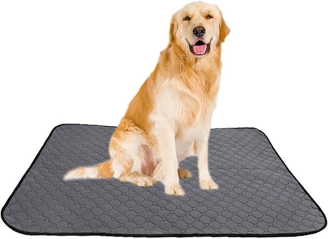 Aoweika Dog Training Pad, Washable Puppy Pee Pads, Anti-Slip Reusable Incontinence Protector, Absorbent Reusable Cat Dog Pee Pad for Training and Travel(70 * 50cm)