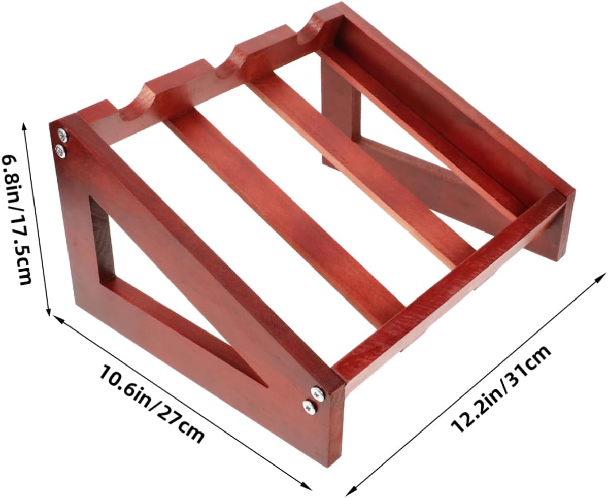 Wooden Wine Rack Display Holder Space-Saving Tabletop Wine Stand for Bottles Rustic Home Decor for Kitchen Dining Room