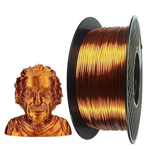 CC3D Silk Copper PLA 3D Printer Filament 1.75 mm 1KG 2.2LBS Spool 3D Printing Material Shine Silky Shiny Metallic Metal Copper PLA Filament