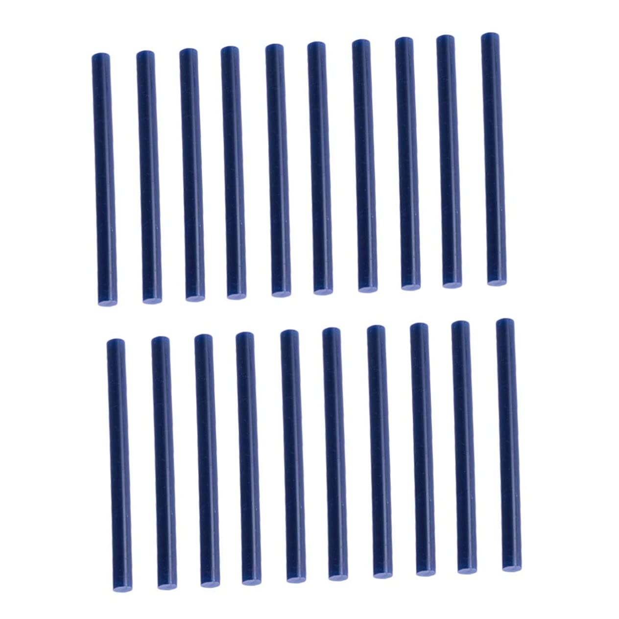 OUNONA 20pcs Colorful Hot Melt Glue Sticks Multi-Purpose Adhesive Rods for DIY Crafts Home Projects and Repairs Navy Color Odor- Easy to Use