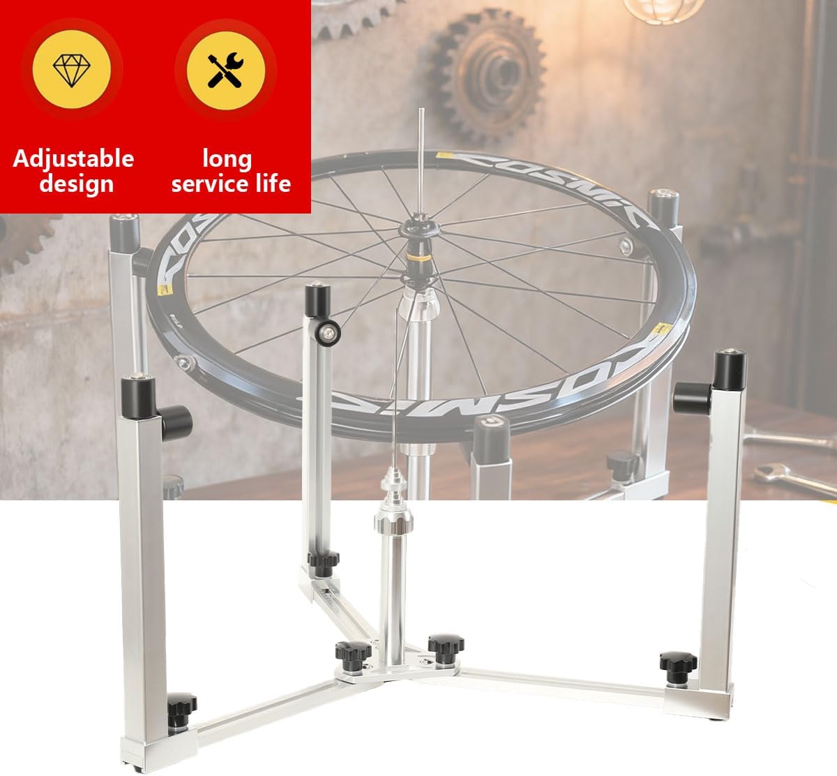 Bicycle Wheels Weaving Stand Repair Shelf for Bike Wheel Trimming Repairing Workstand for Bike Repair Outdoor Sports Tools